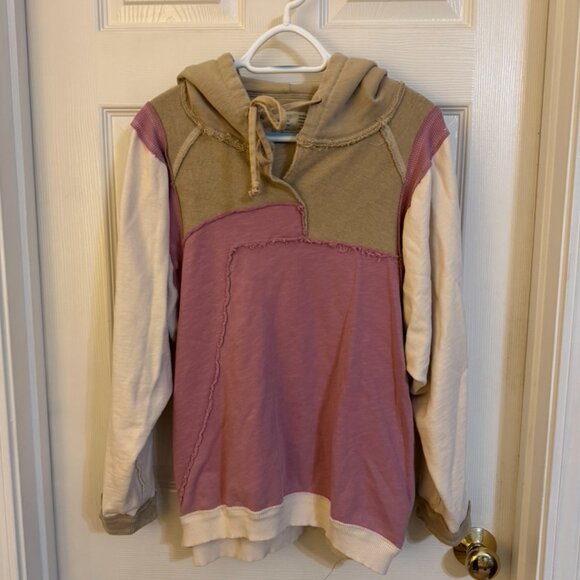 Anthropologie Saturday Sunday Oversized Colorblock Sweatshirt, XS - Picture 2 of 4